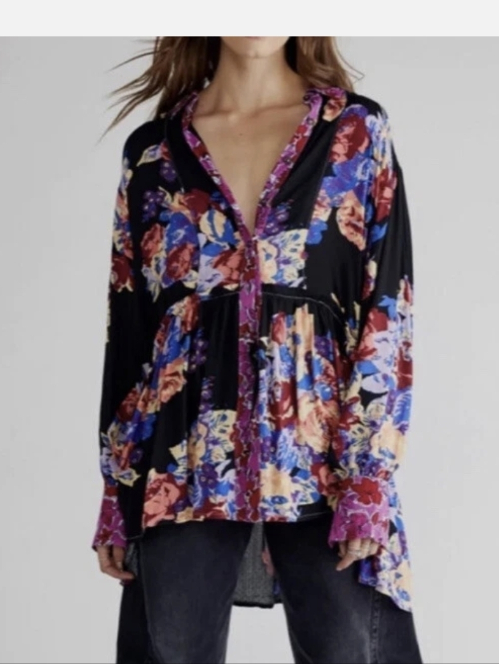 Free People - Brunch A Bunch Floral Tunic - Large - Picture 2 of 7
